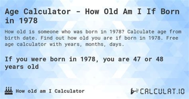 1978: How Long Ago Was It?